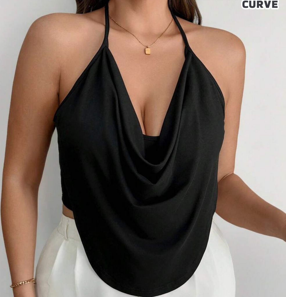 Crop Halter Top Plus