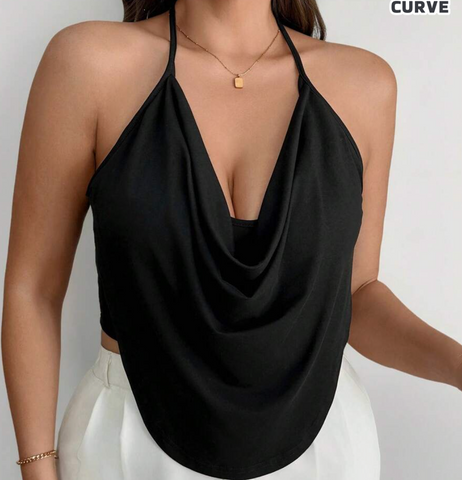 Crop Halter Top Plus