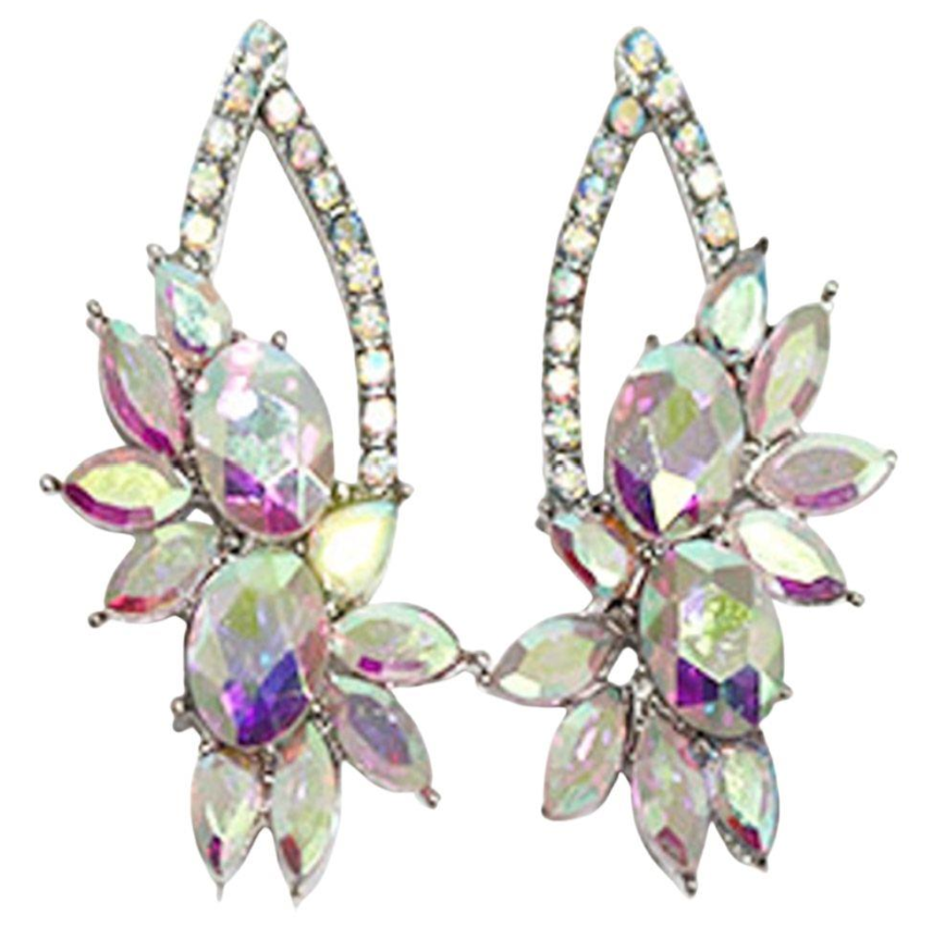 Crystal Rhinestone Cluster Earrings