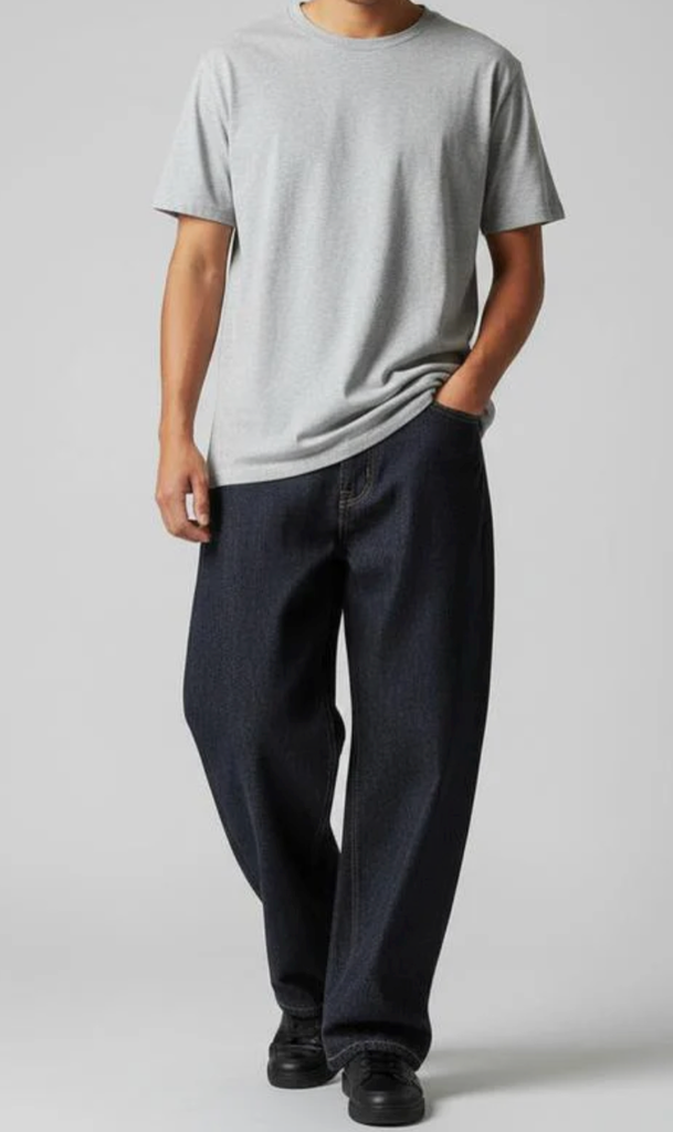 Knobetta Denim Pants Ultra Wide Leg Denim Black