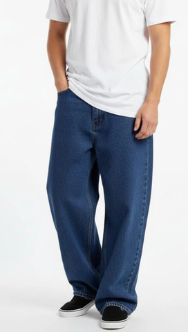 Knobetta Denim Pants Ultra Wide Leg Denim Blue