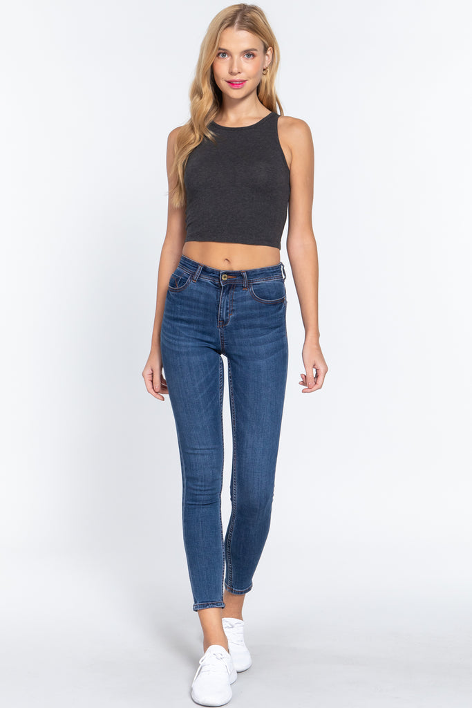 Halter Neck Crop Top 12119