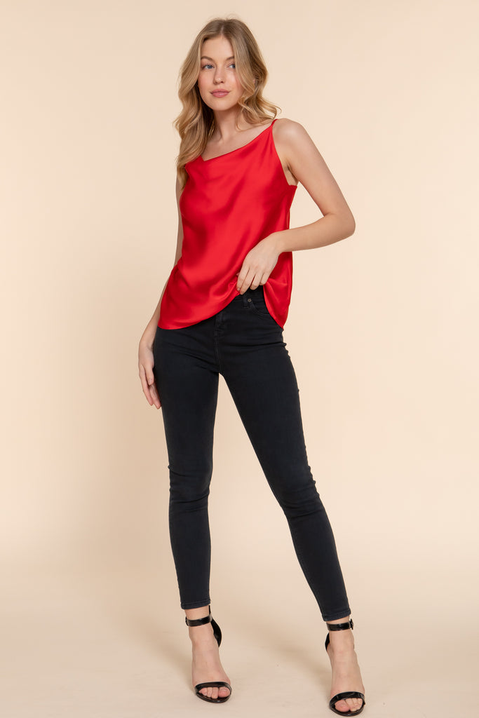 Cowl Neck Satin Cami 13553