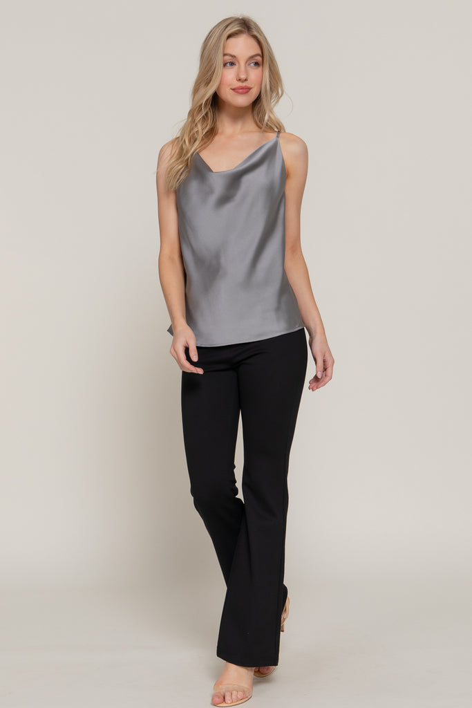 Cowl Neck Satin Cami 13553