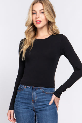 Long Sleeve Crop Top 13740