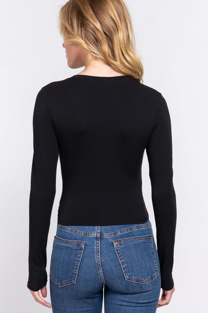 Long Sleeve Crop Top 13740