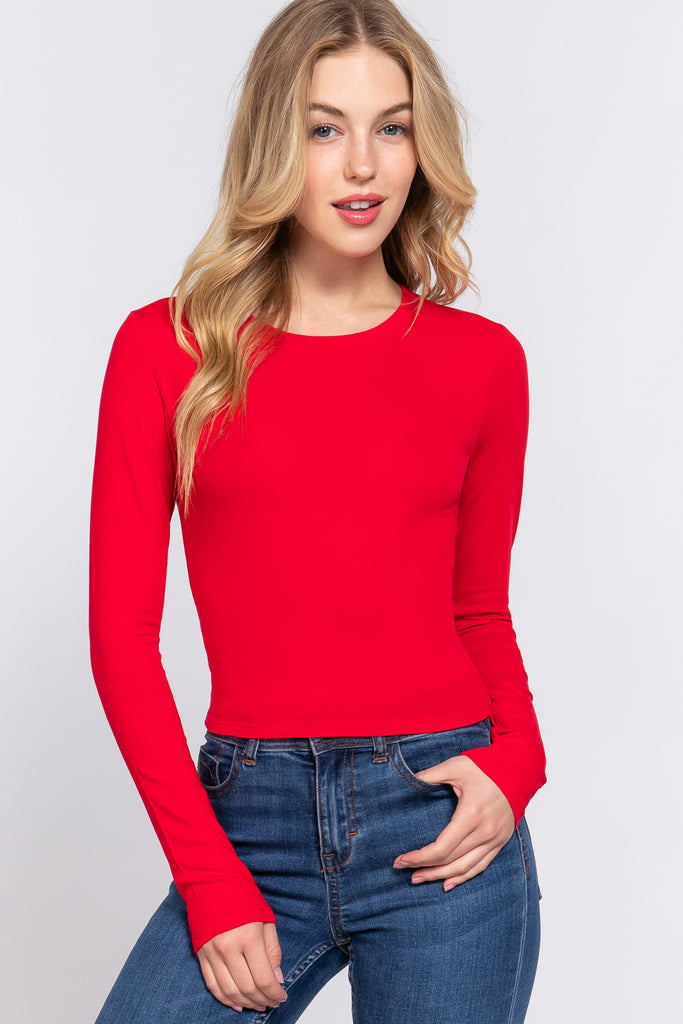 Long Sleeve Crop Top 13740