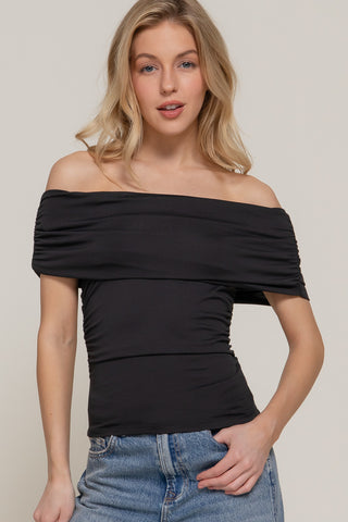 Off Shoulder Knit Top 14463