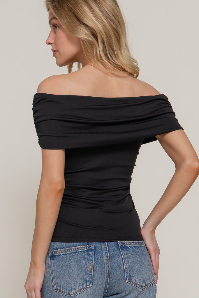 Off Shoulder Knit Top 14463