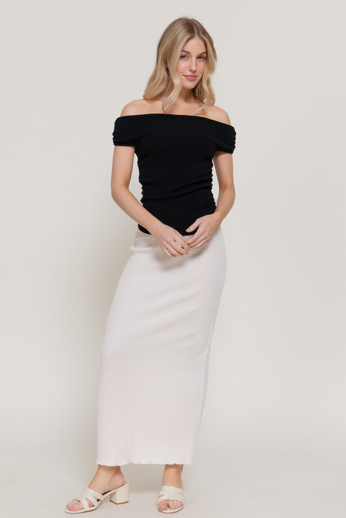 Off The Shoulder Ruched Top 14895