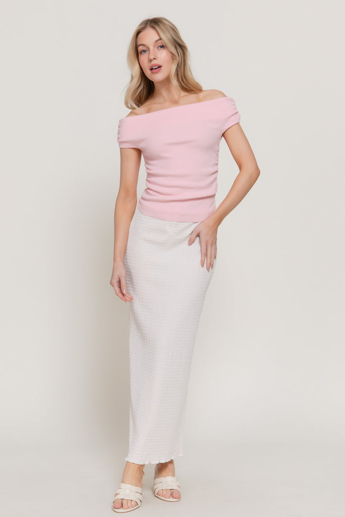 Off The Shoulder Ruched Top 14895