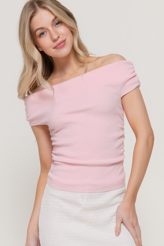 Off The Shoulder Ruched Top 14895