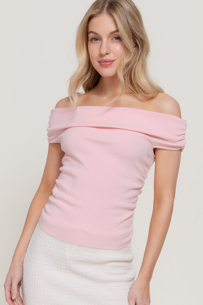 Off The Shoulder Ruched Top 14895