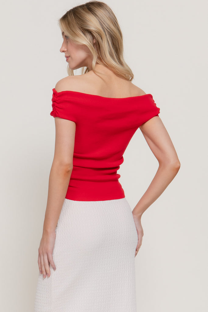 Off The Shoulder Ruched Top 14895