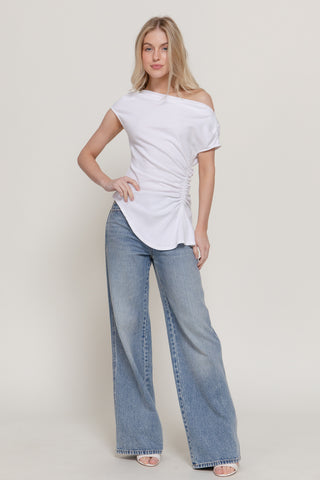 Off Shoulder Ribbed Top 15133