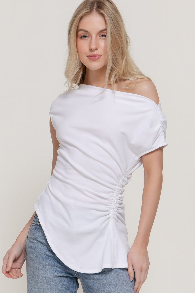 Off Shoulder Ribbed Top 15133