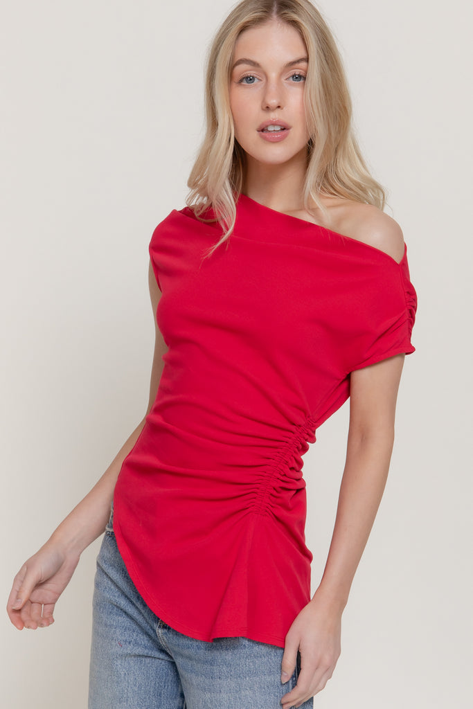 Off Shoulder Ribbed Top 15133