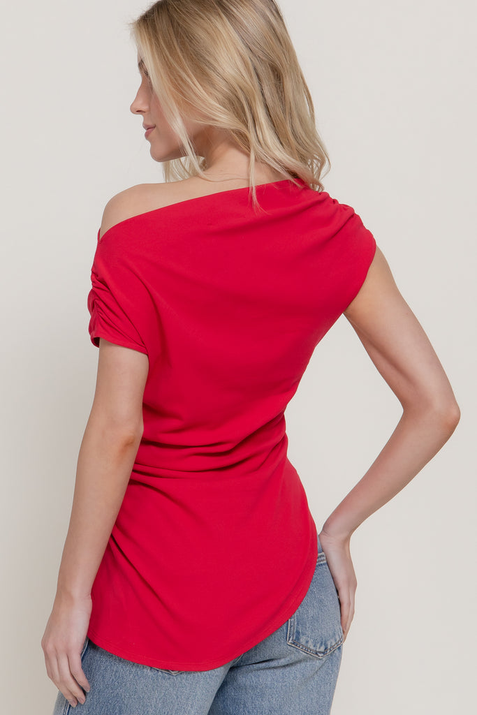 Off Shoulder Ribbed Top 15133