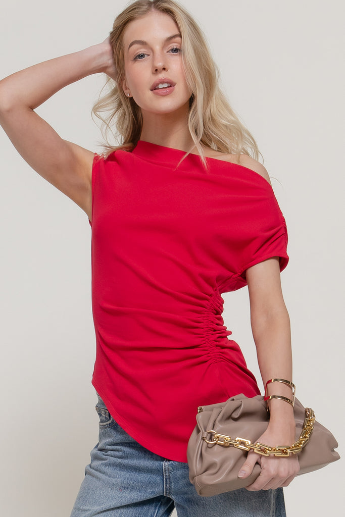 Off Shoulder Ribbed Top 15133