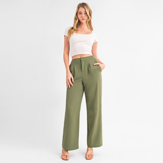 Relaxed Wide Leg Trouser Pants 74771