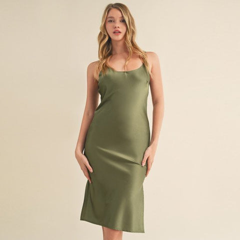 Satin Midi Dress 75317