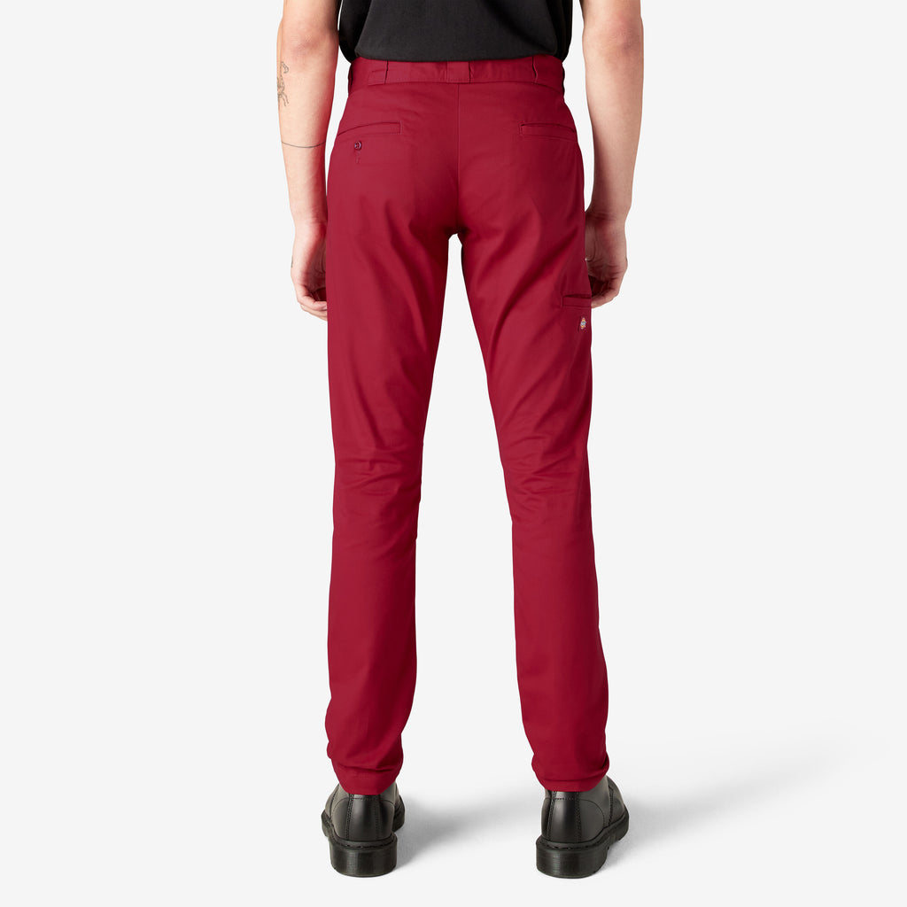 Dickies Flex Skinny Fit Double Knee Work Pants Red