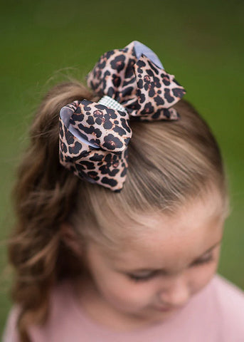 Leopard Print Hair Bow