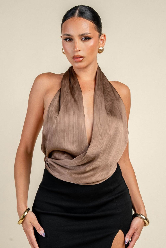 Textured Satin Bodysuit 4080