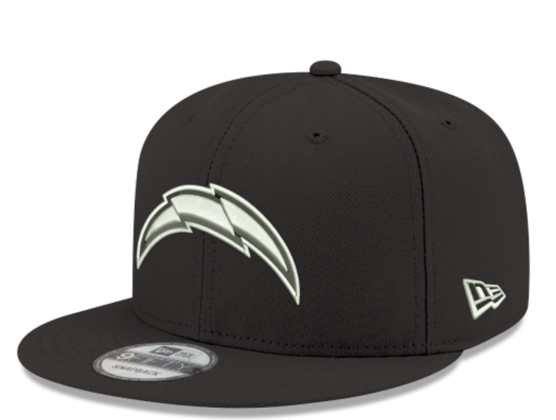 LA Chargers Black White Snapback