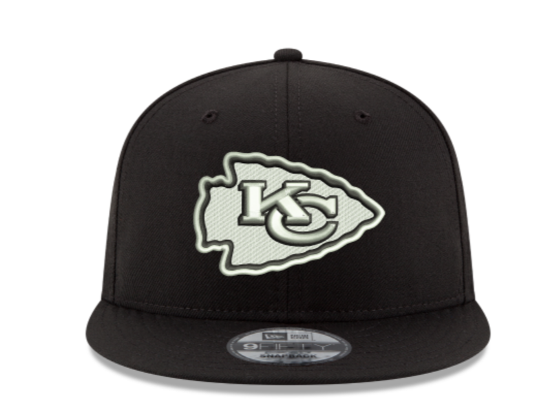 KC Chiefs Black White Snapback