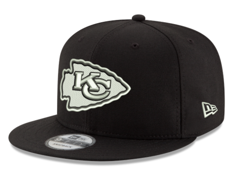 KC Chiefs Black White Snapback