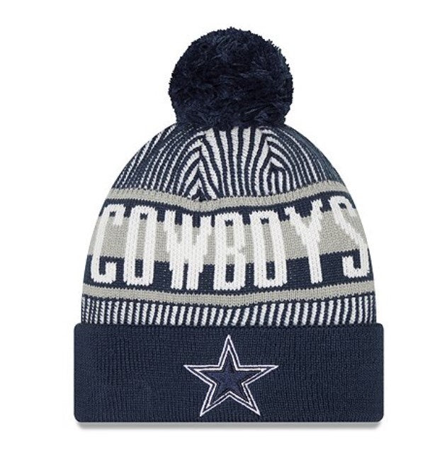 Cowboys Striped Cuffed Knit Beanie
