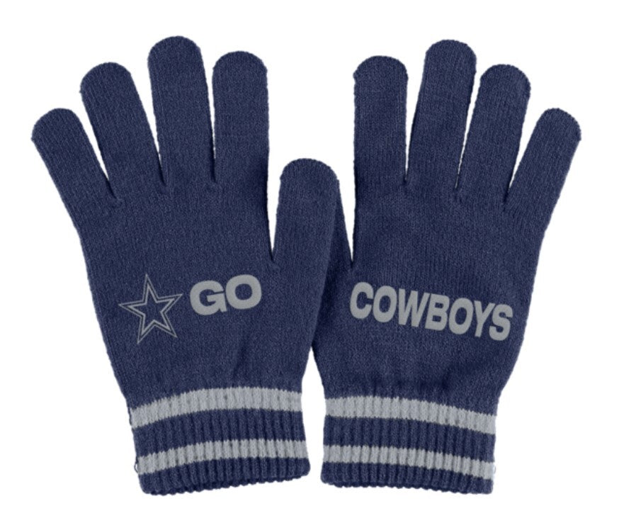 Dallas Cowboys Erin Andrews Jacquared Beanie & Gloves Set