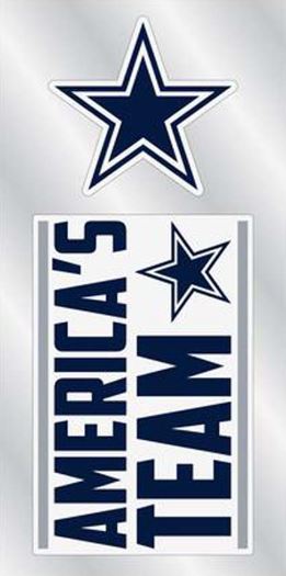 Cowboys Double Up Die Cut Sticker 2PC