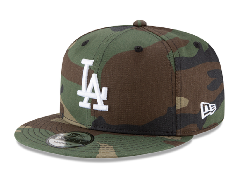 LA Dodgers Woodland Camo Snapback
