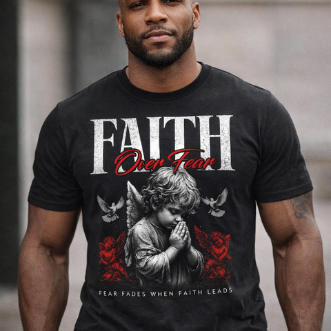 Faith Over Fear Angel Tee