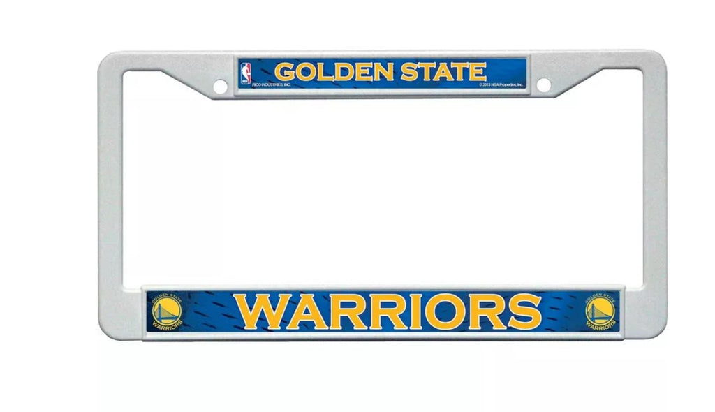GS Warriors White Plastic License PLate Frame
