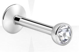 Labret w/ Rhinestone Body Piercing
