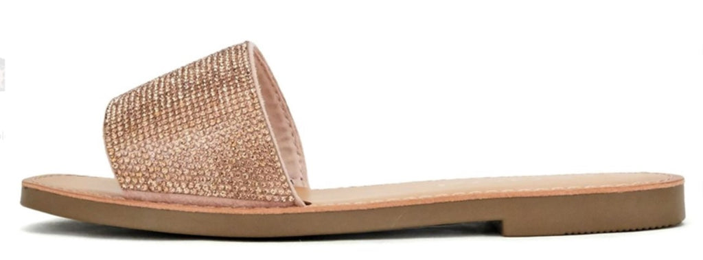 Quad Rhinestone Sandals Wide Fit