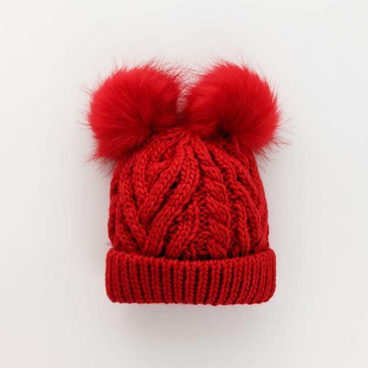 Toddlers Pom Knit Hat