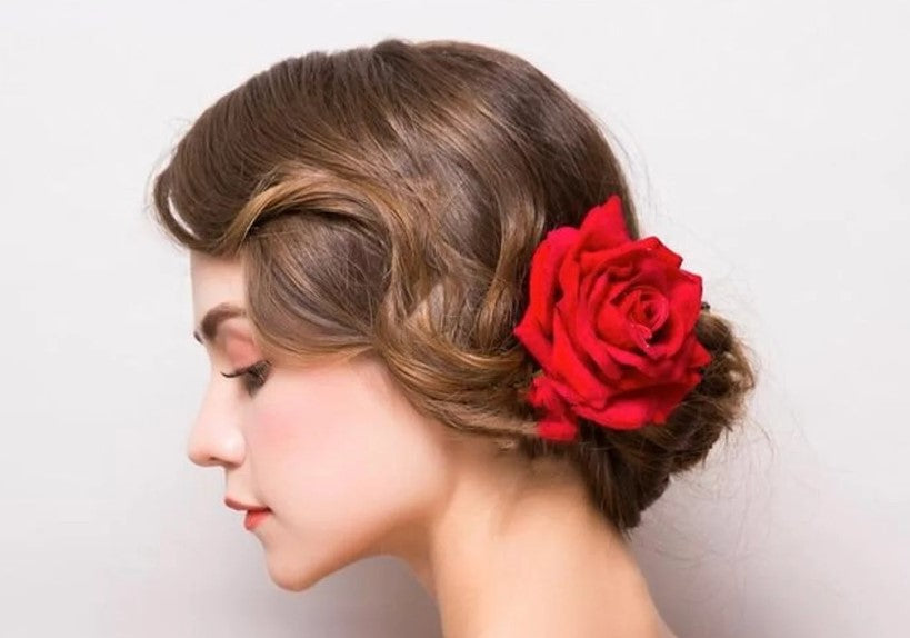 Large Rose Hair Clip