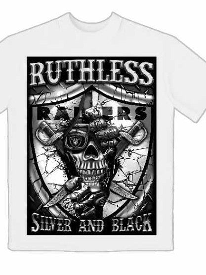 Ruthless Silver & Black Tee