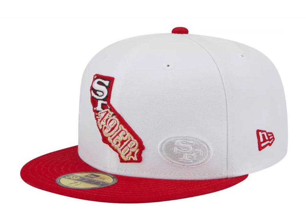 SF 49ers State E1 Fitted Cap 7