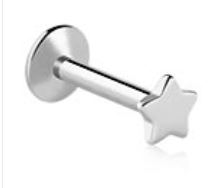 Star Point Labret Body Piercing