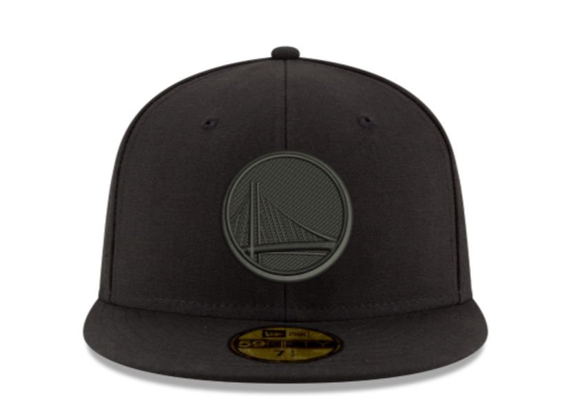 GS Warriors Basic Black  Black Fitted Cap