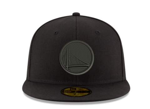 GS Warriors Basic Black  Black Fitted Cap