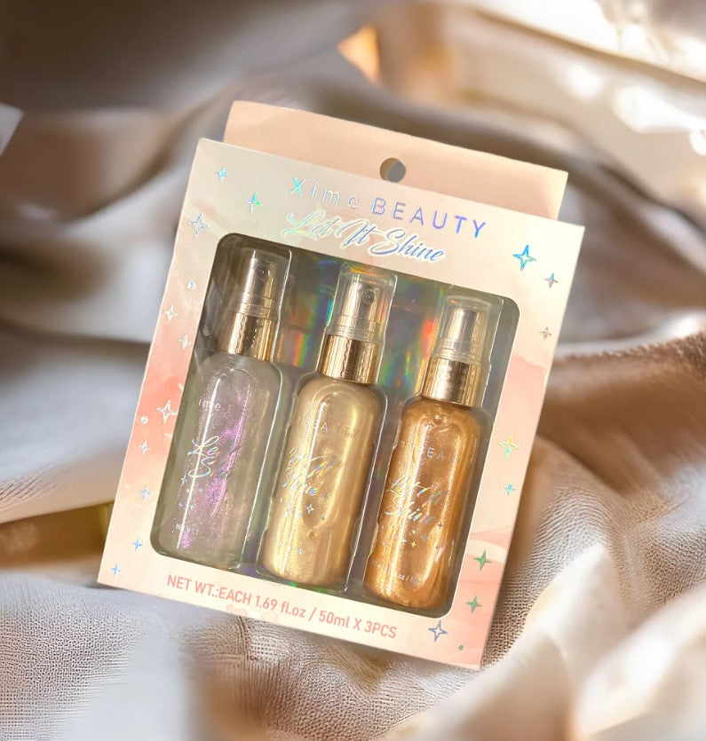 Let It Shine Body Glow Spray Xime Beauty 3 Pack