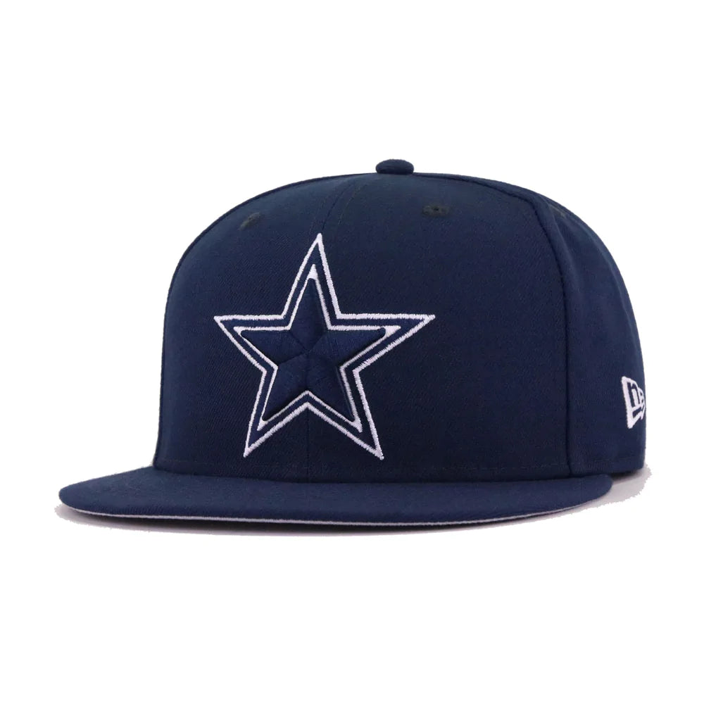 Dallas Cowboys White on White 59Fifty Fitted Hat 5950 Cap