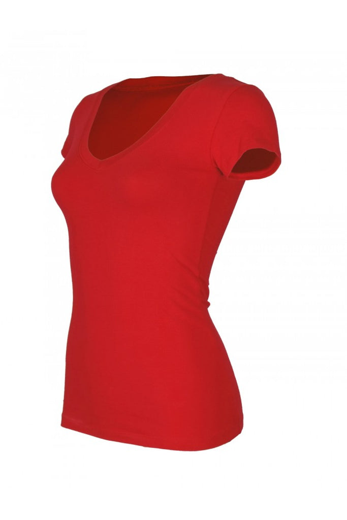 Women's Short Sleeve V Neck