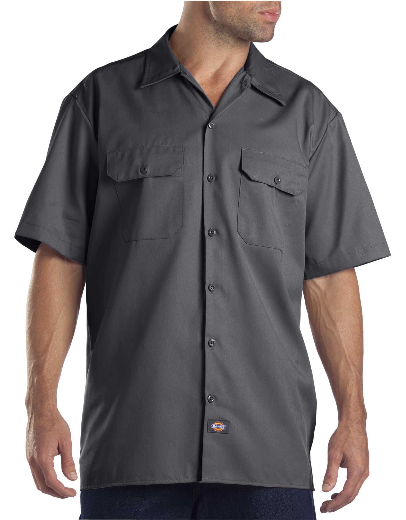 DICKIES Work Shirt with short sleeve for men black - khaki - charcoal grey